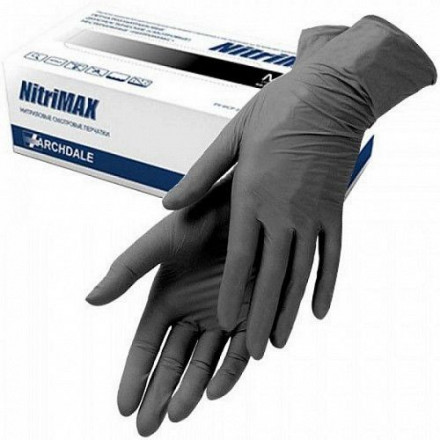 NITRIMAX   Черные   XL   Перчатки нитриловые  50пар   (Малайзия)