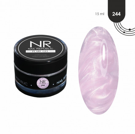 NAIL REPUBLIC   Гель  для моделирования самовыравнивающийся перламутровый   Gel PEARL   #244   15г